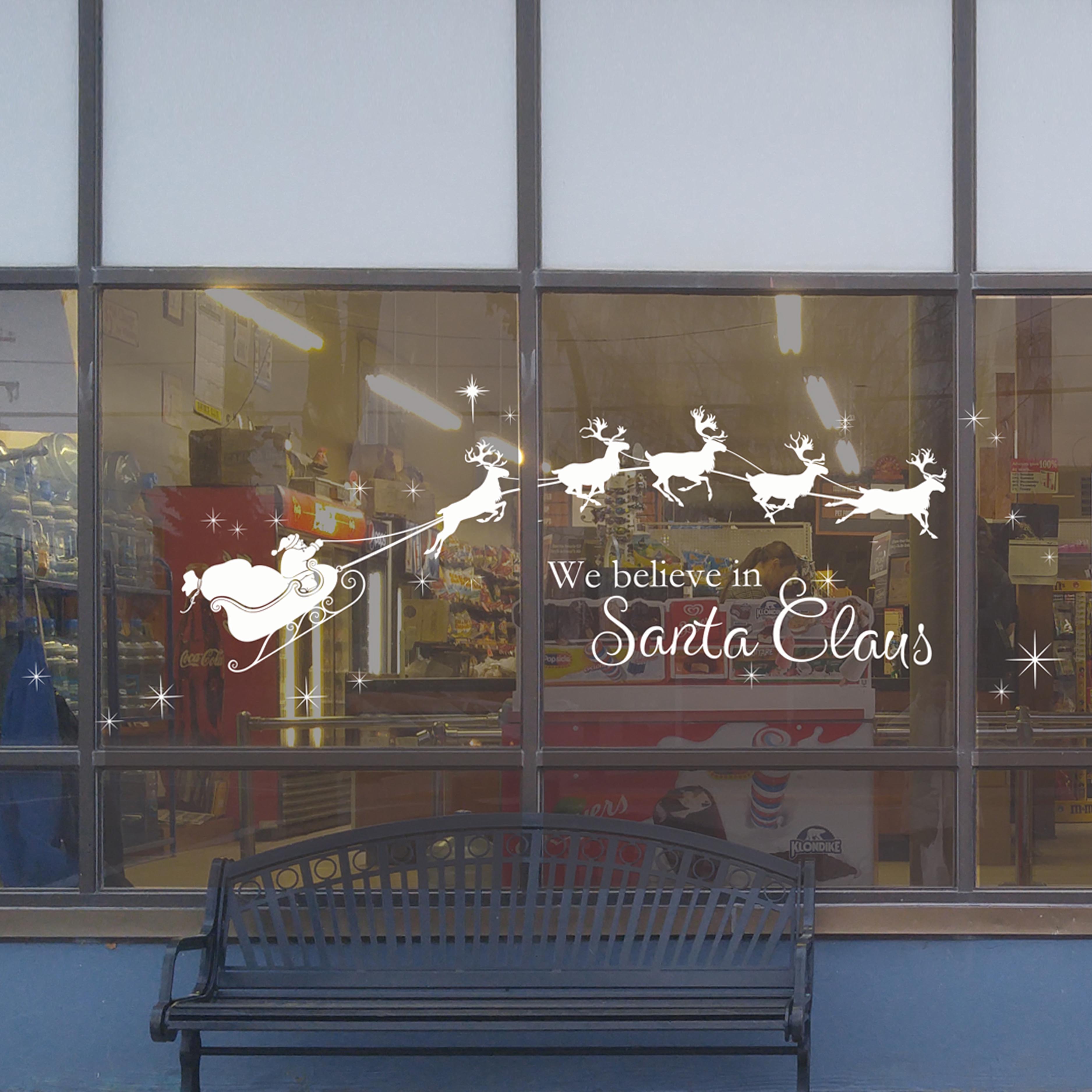 Santa and We believe in Santa Lettering - Storefront