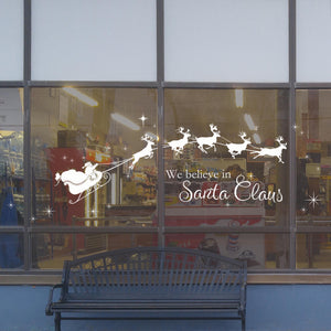 Santa and We believe in Santa Lettering - Storefront