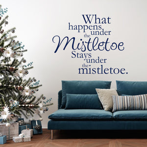 What happens under the mistletoe