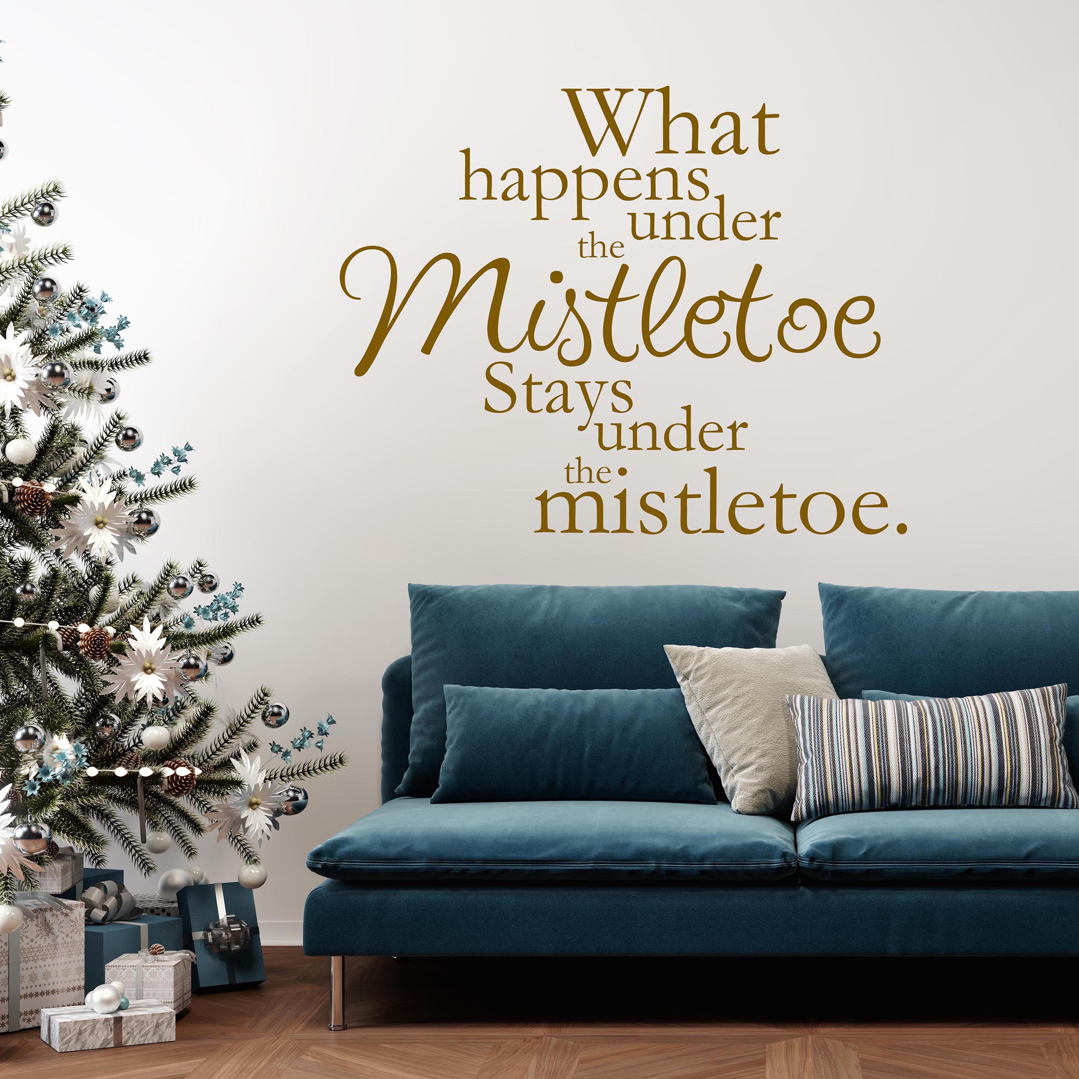 What happens under the mistletoe