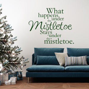 What happens under the mistletoe